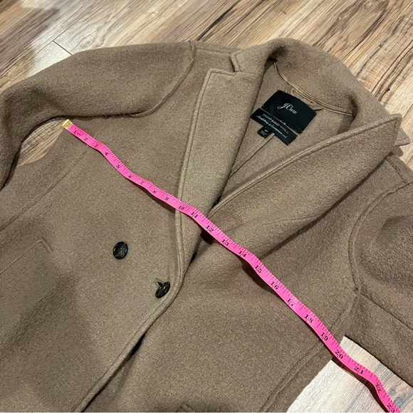 J.Crew Daphne topcoat Pea Coat Jacket in Italian boiled wool J4865 camel - Picture 6 of 12
